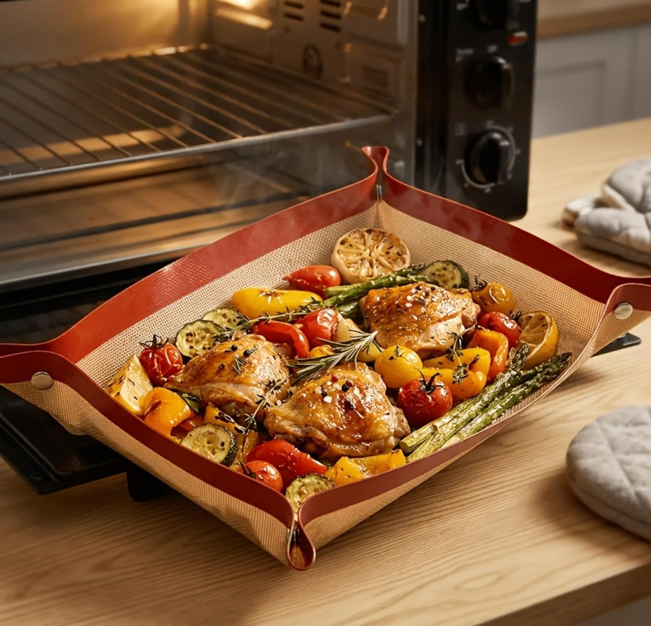 Silicone Fiber Baking Mat with Buckle