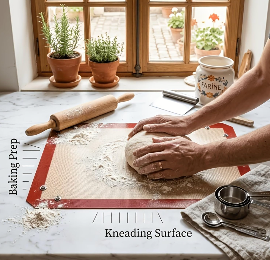Silicone Fiber Baking Mat with Buckle